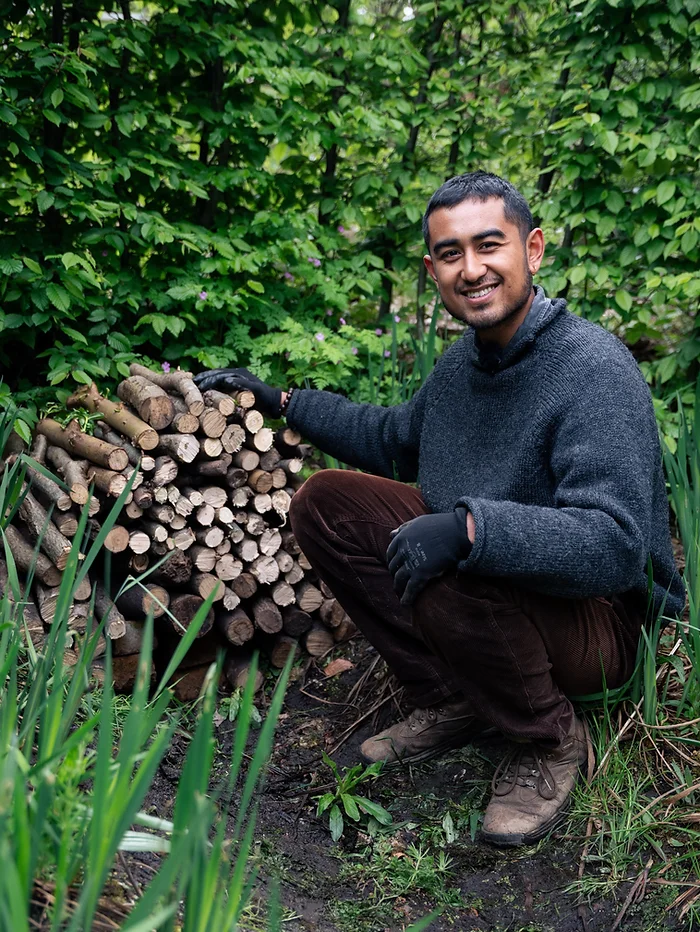 Hot to create a log piles and hibernaculum